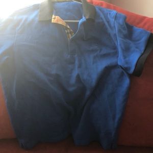 Blue Burberry polo